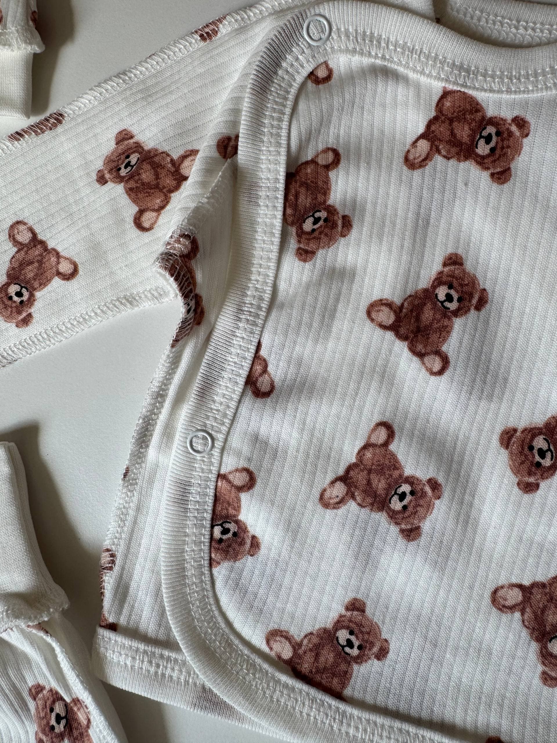 Комплект для новонароджених інтерлок 56-62 сорочка, повзунята та шапочка - Фото 3 | Дитячий одяг Store Olivka