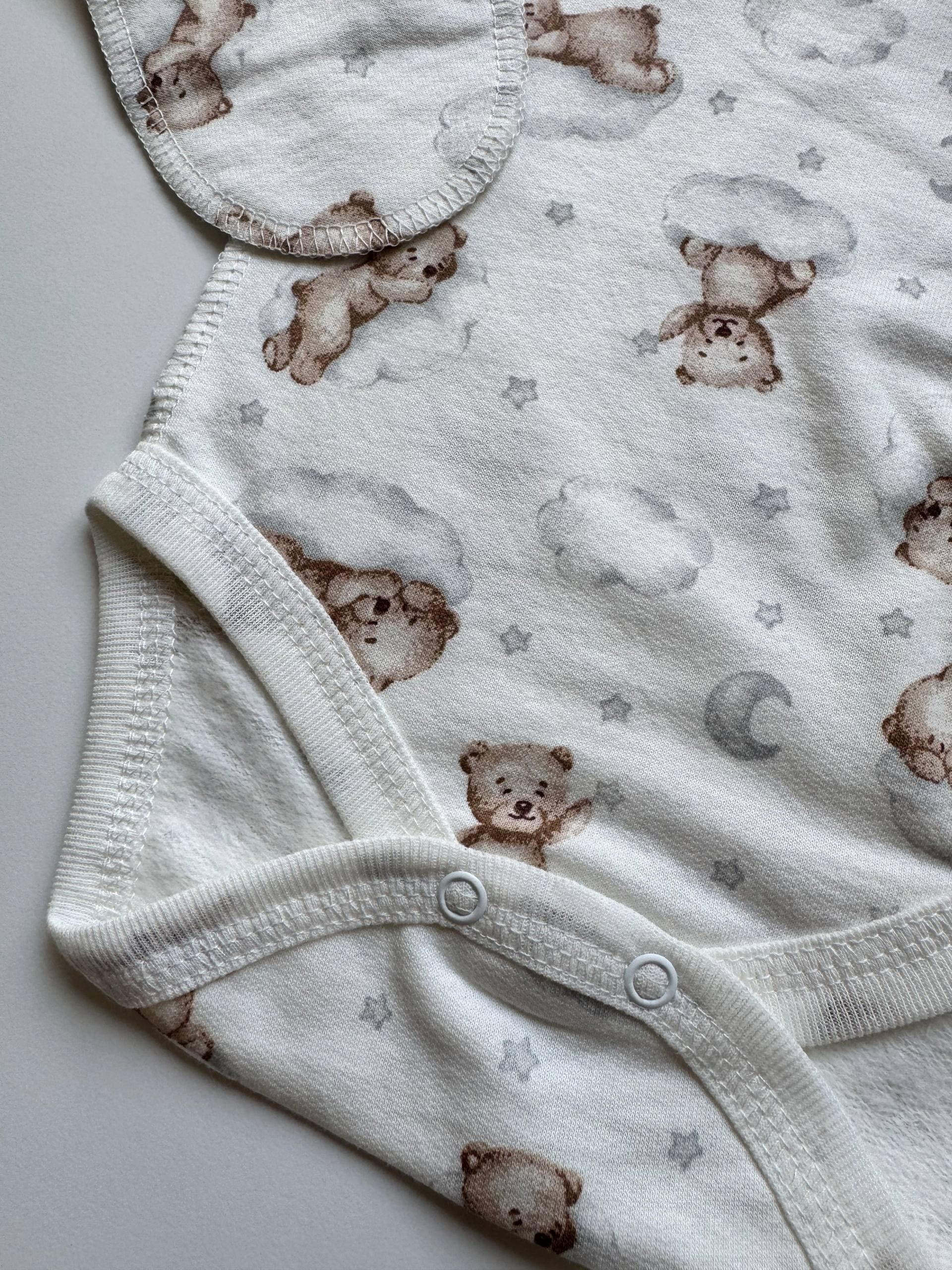 Комплект для немовлят футер 62-68 боді та повзунята - Фото 3 | Дитячий одяг Store Olivka